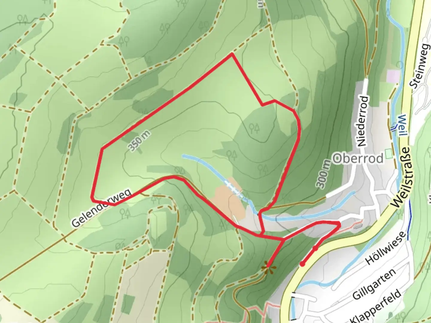 An image depicting the trail Kaisereiche Loop via Taunusklub Route 098 and its surrounding area.
