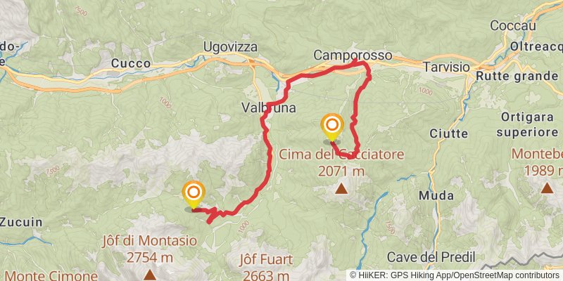 Cammino Celeste stage 12 Map
