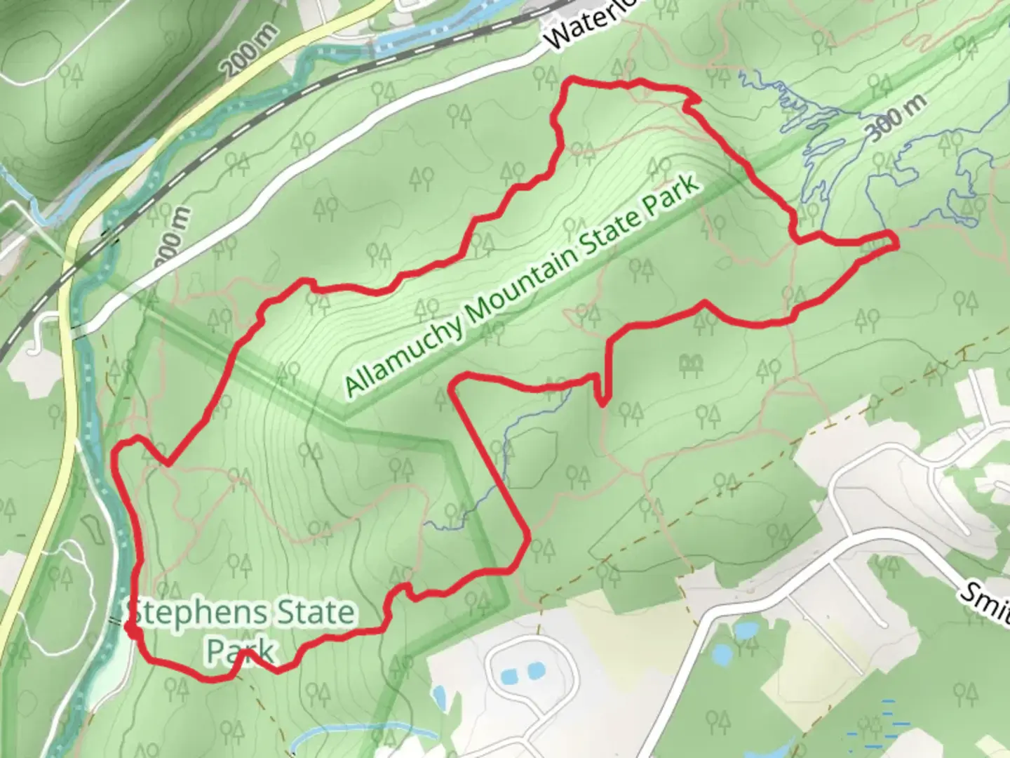 An image depicting the trail Orange and White Loop Trail and its surrounding area.