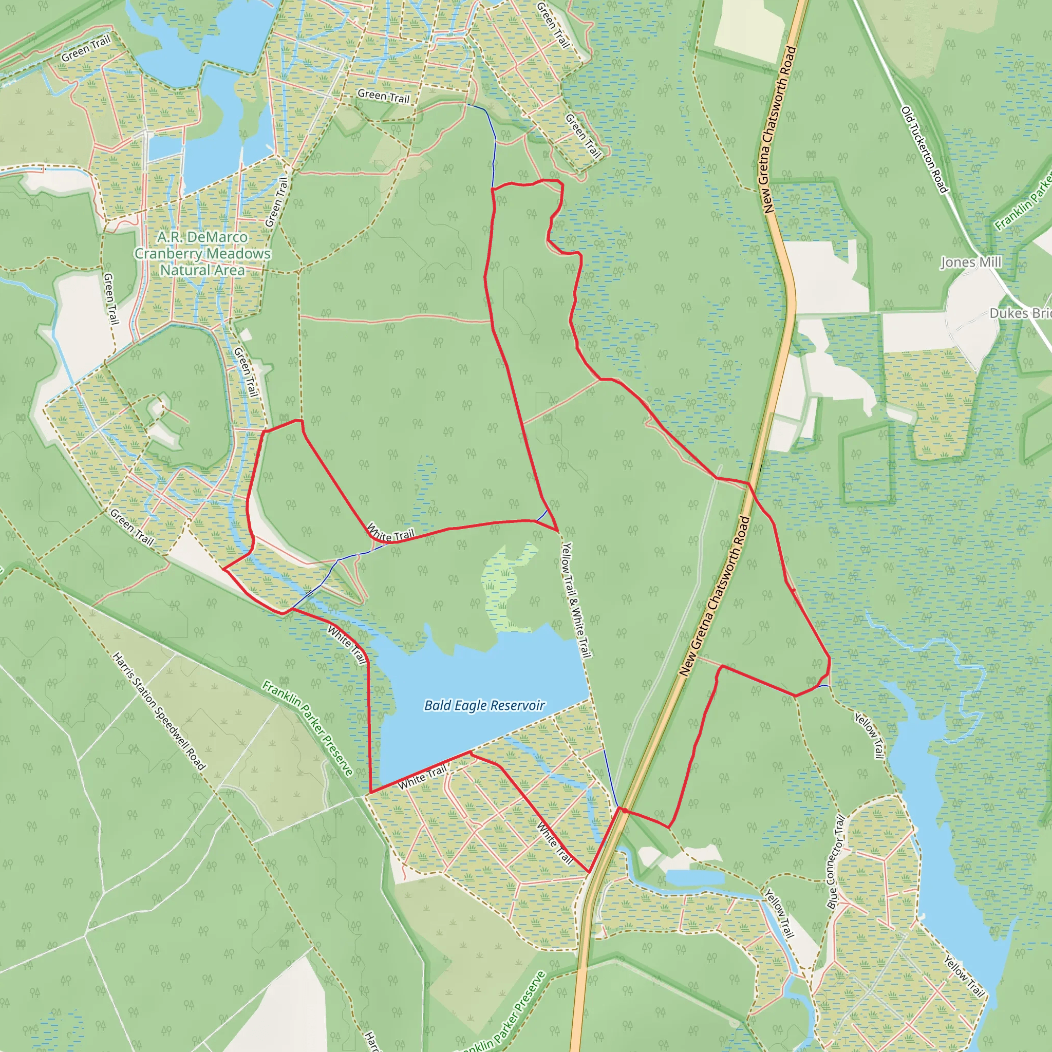 Bald Eagle Reservoir Loop mobile static map
