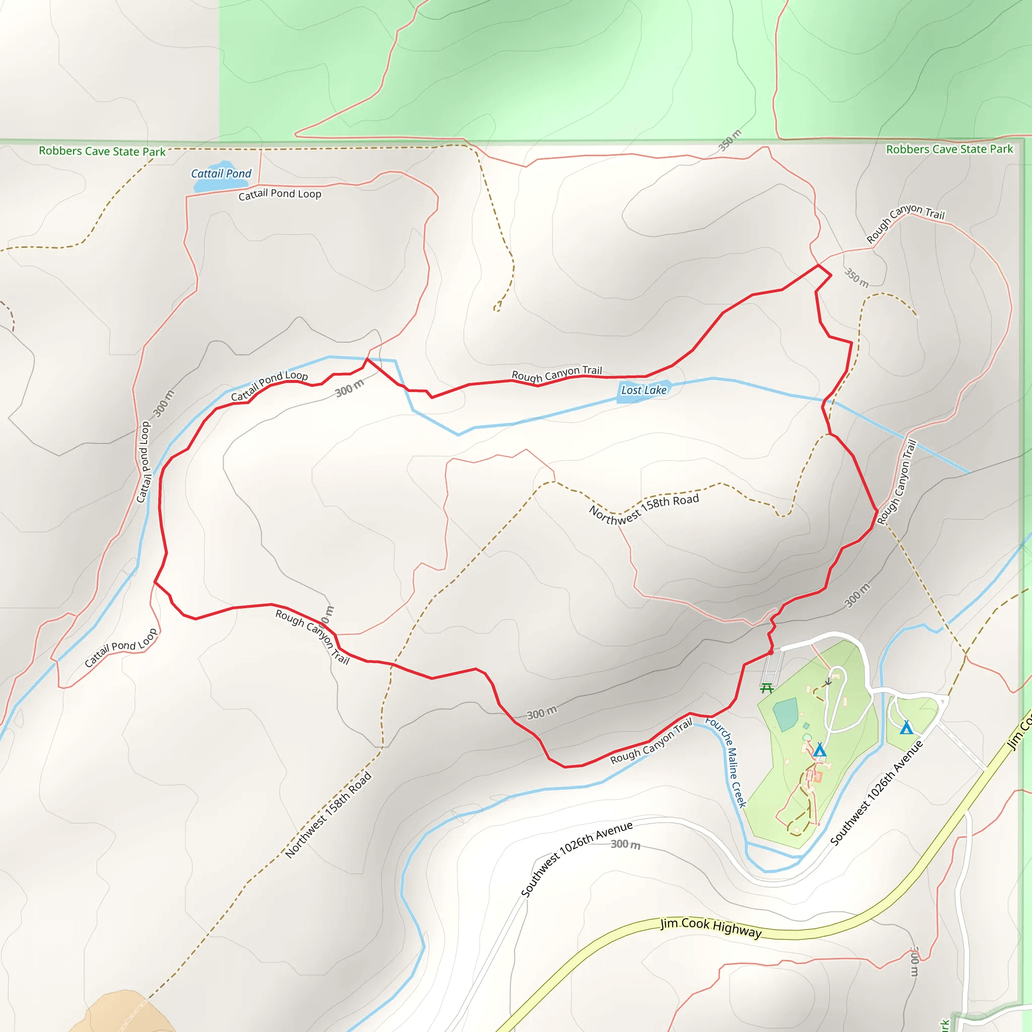 Rough Canyon Loop Trail mobile static map