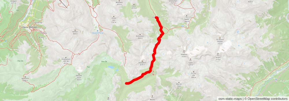 Sertig Pass - Scaleta Pass Trail stage 2 Map