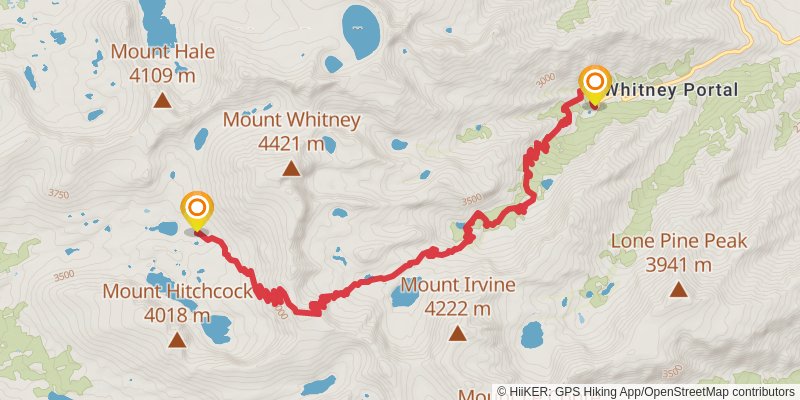 High Sierra Trail stage 7 Map