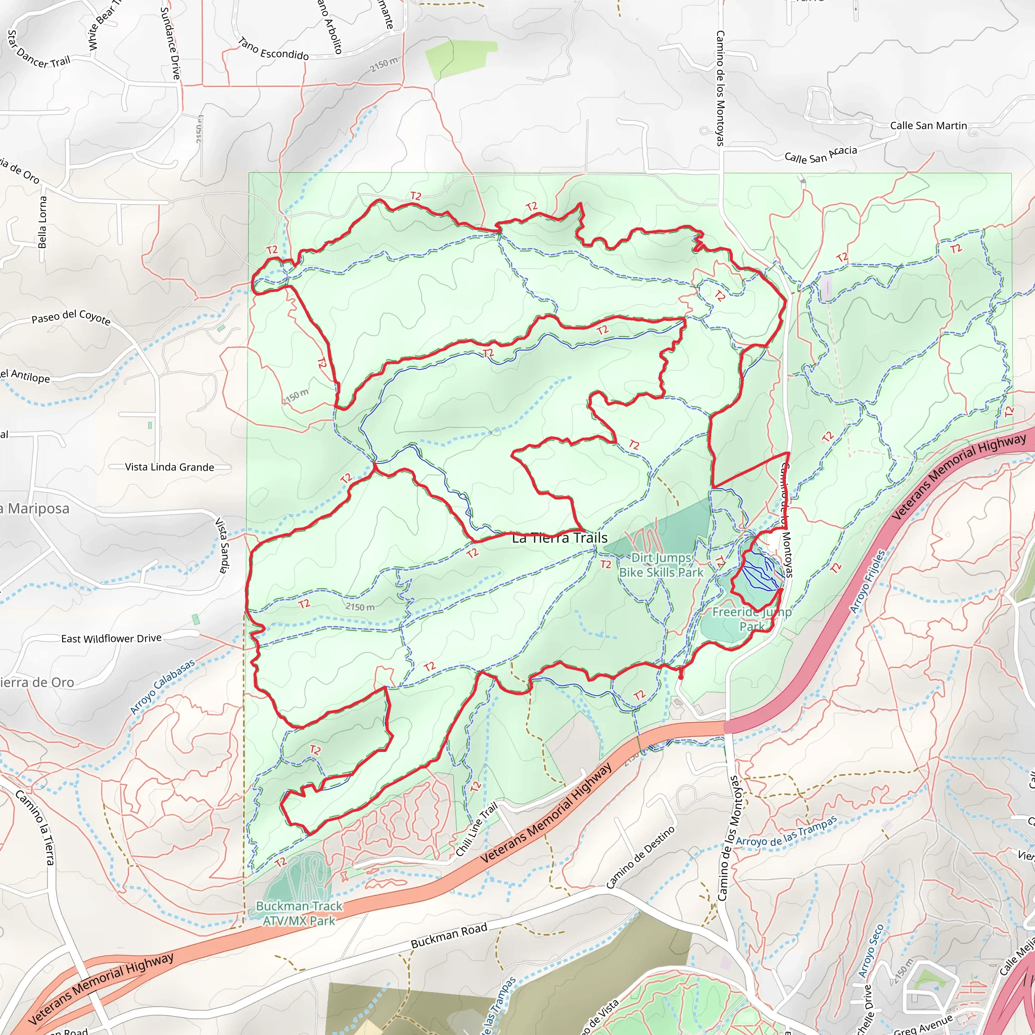La Tierra - Technical Loop Trail mobile static map