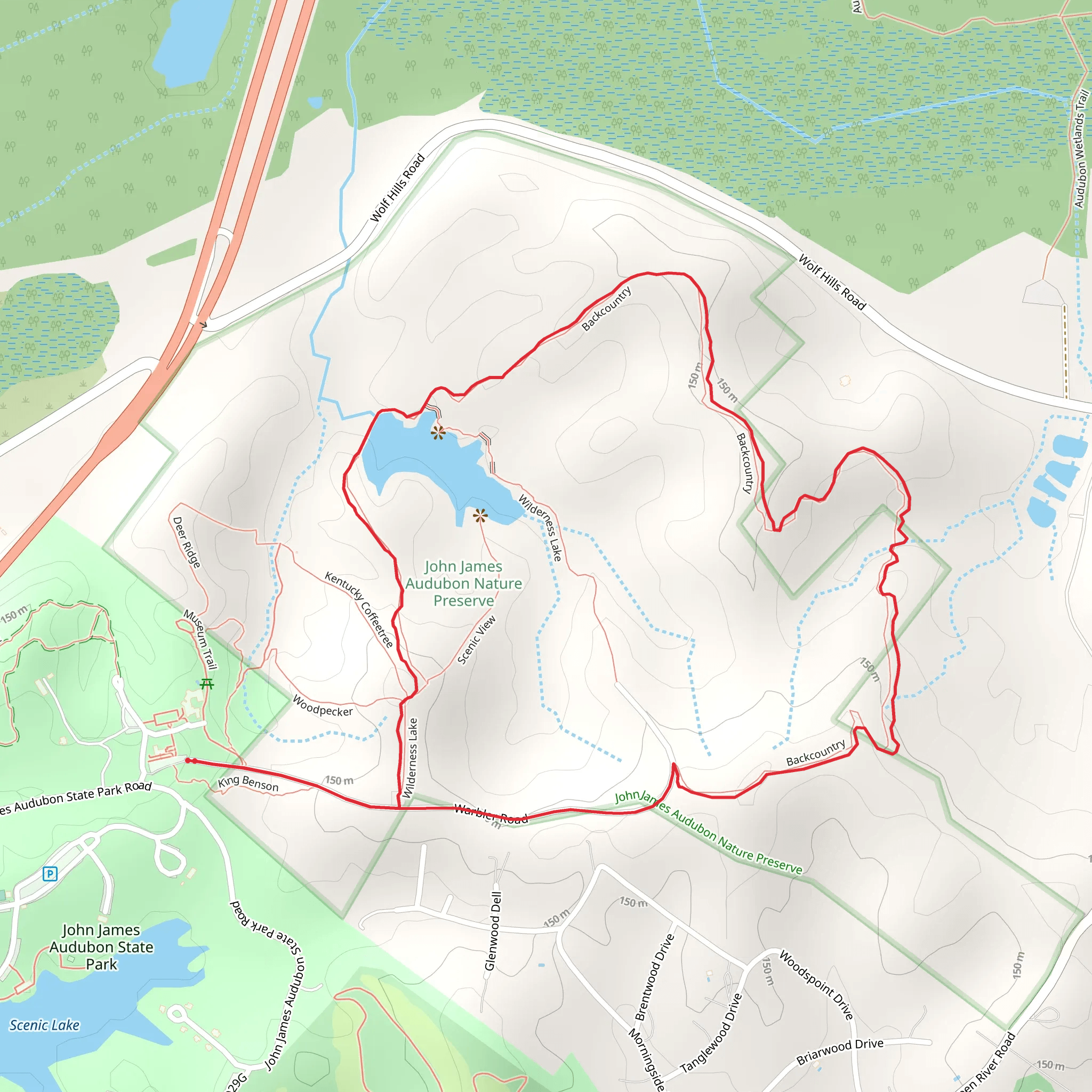 Backcountry and Wilderness Lake Loop mobile static map
