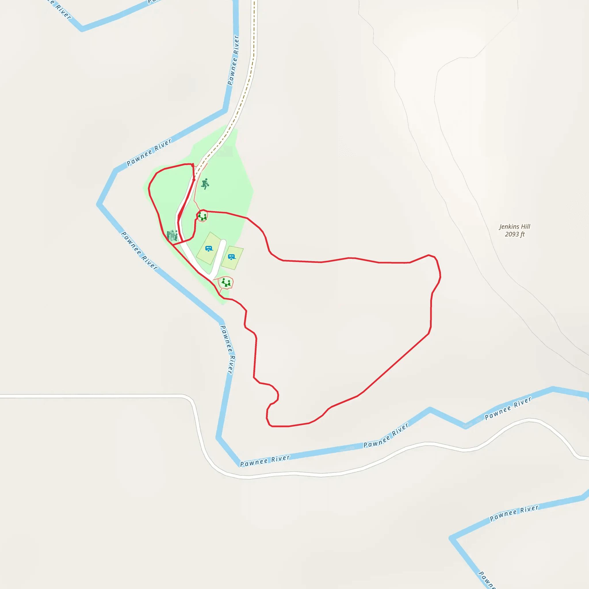 Camp Pawnee Loop mobile static map