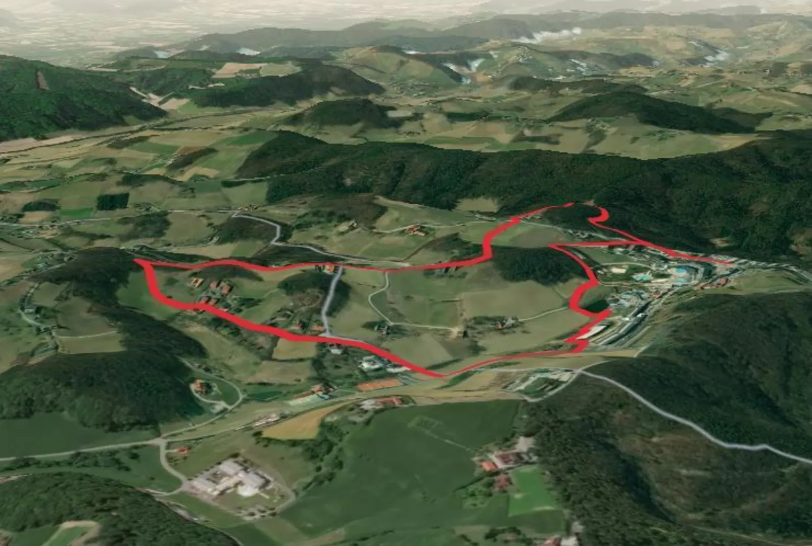 An image depicting the trail Lautenberg and Schaufelberg Loop and its surrounding area.