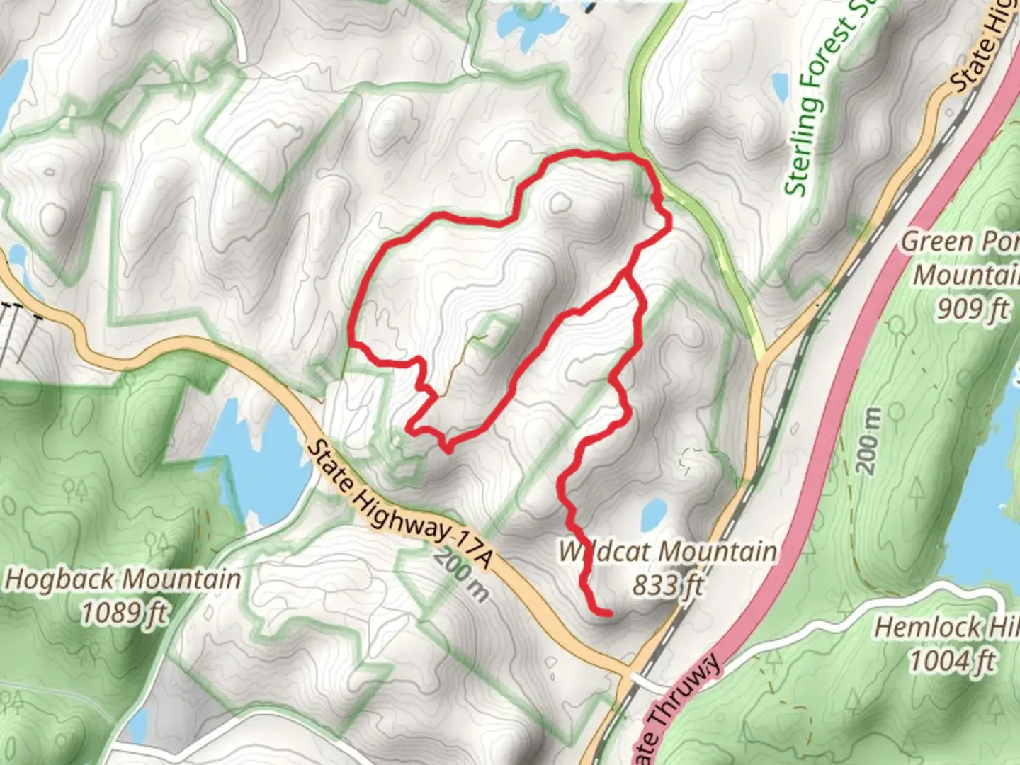 An image depicting the trail Wildcat Mountain via Townsend Trail and its surrounding area.