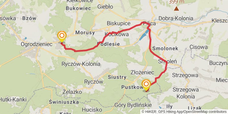 Orle Gniazda Trail stage 5 Map