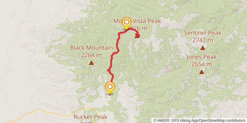 Monte Vista via Turtle Mountain Trail stage 2 Map