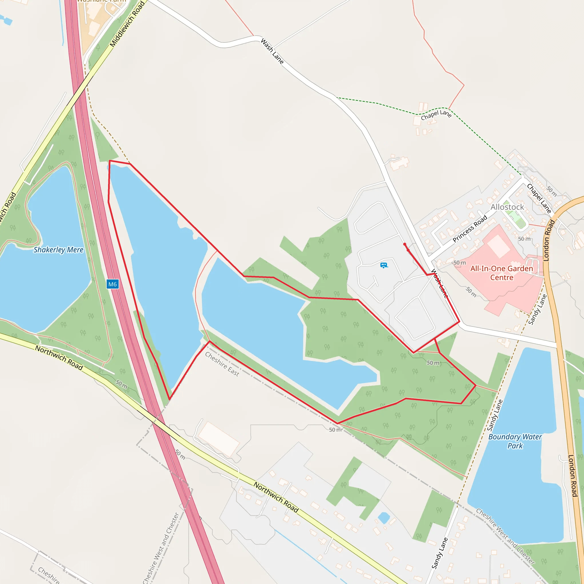 Dovemere Loop mobile static map