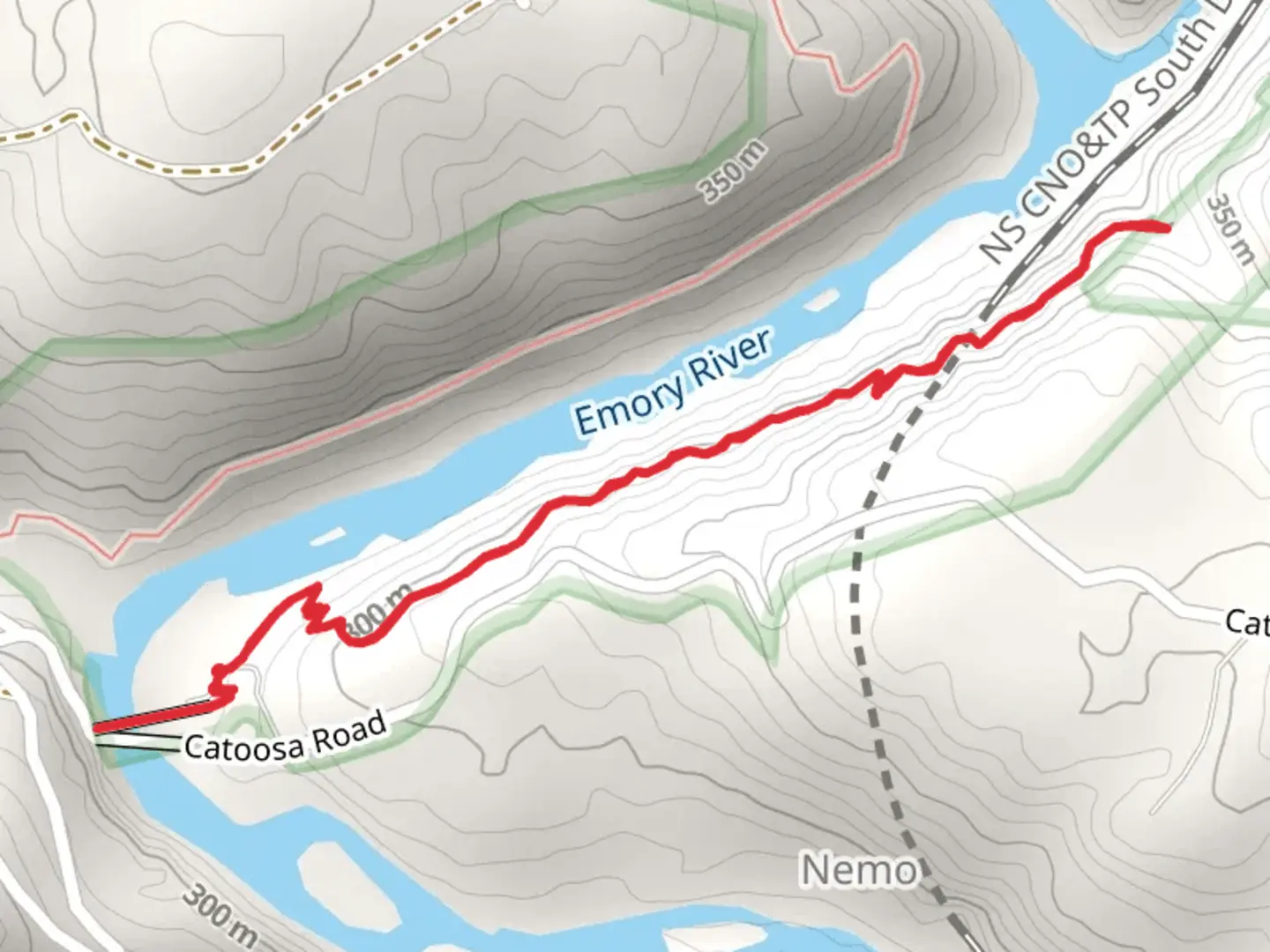 An image depicting the trail CT - Emory Track and its surrounding area.