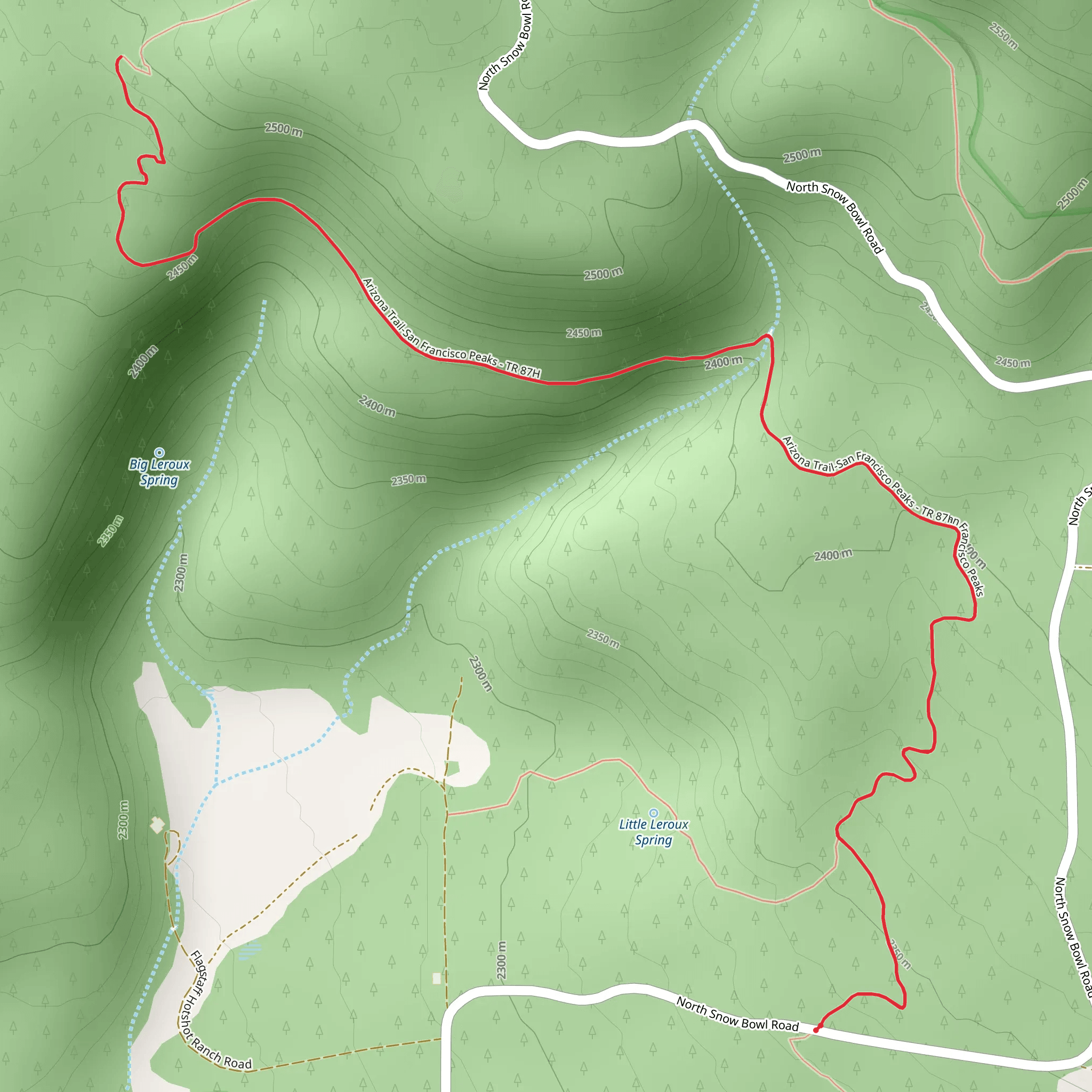 Leroux Spring - Arizona Trail mobile static map