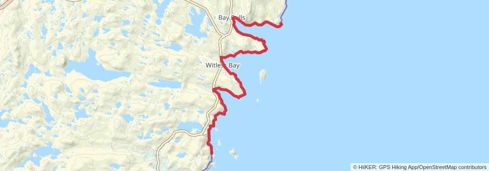 East Coast Trail stage 12 Map
