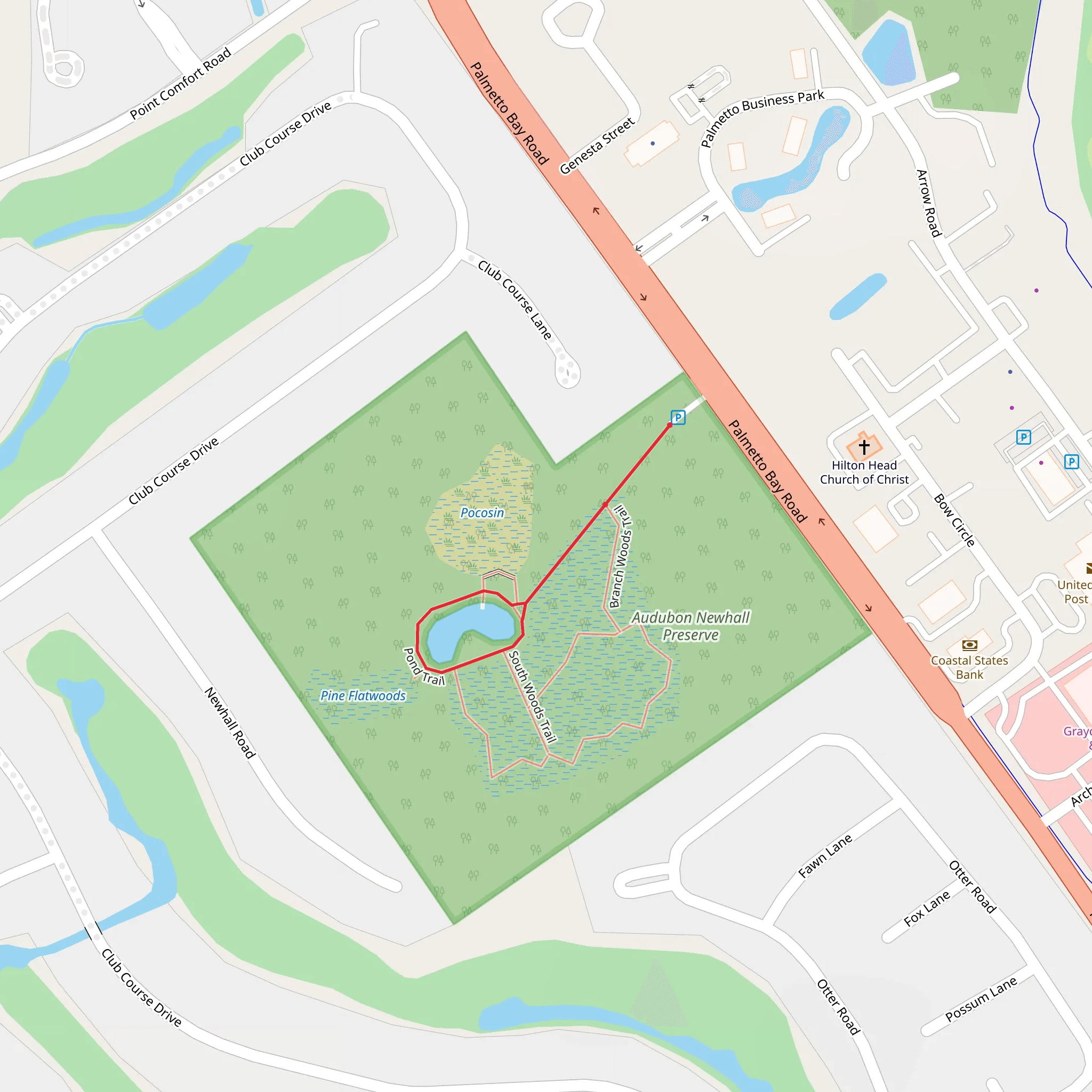 Audubon Newhall Preserve Loop mobile static map