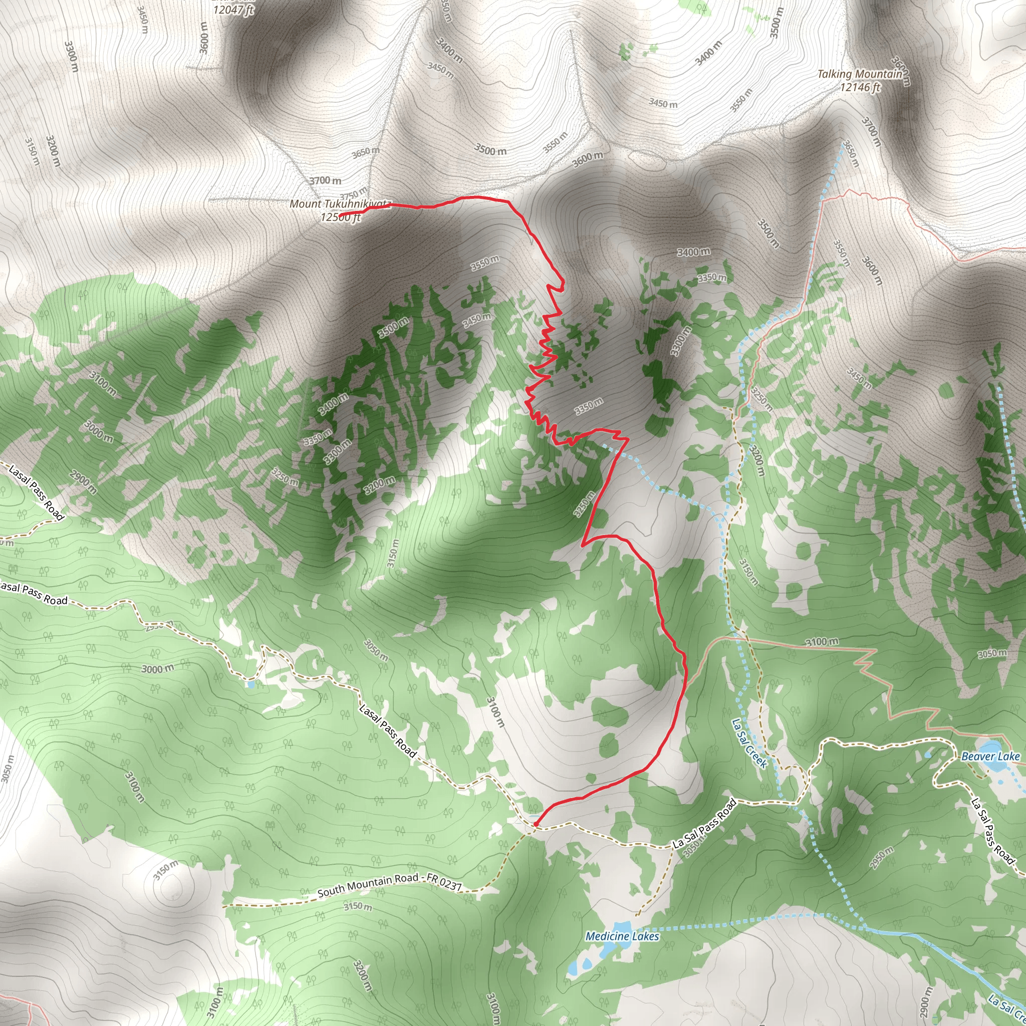 Mount Tukuhnikivatz Trail mobile static map