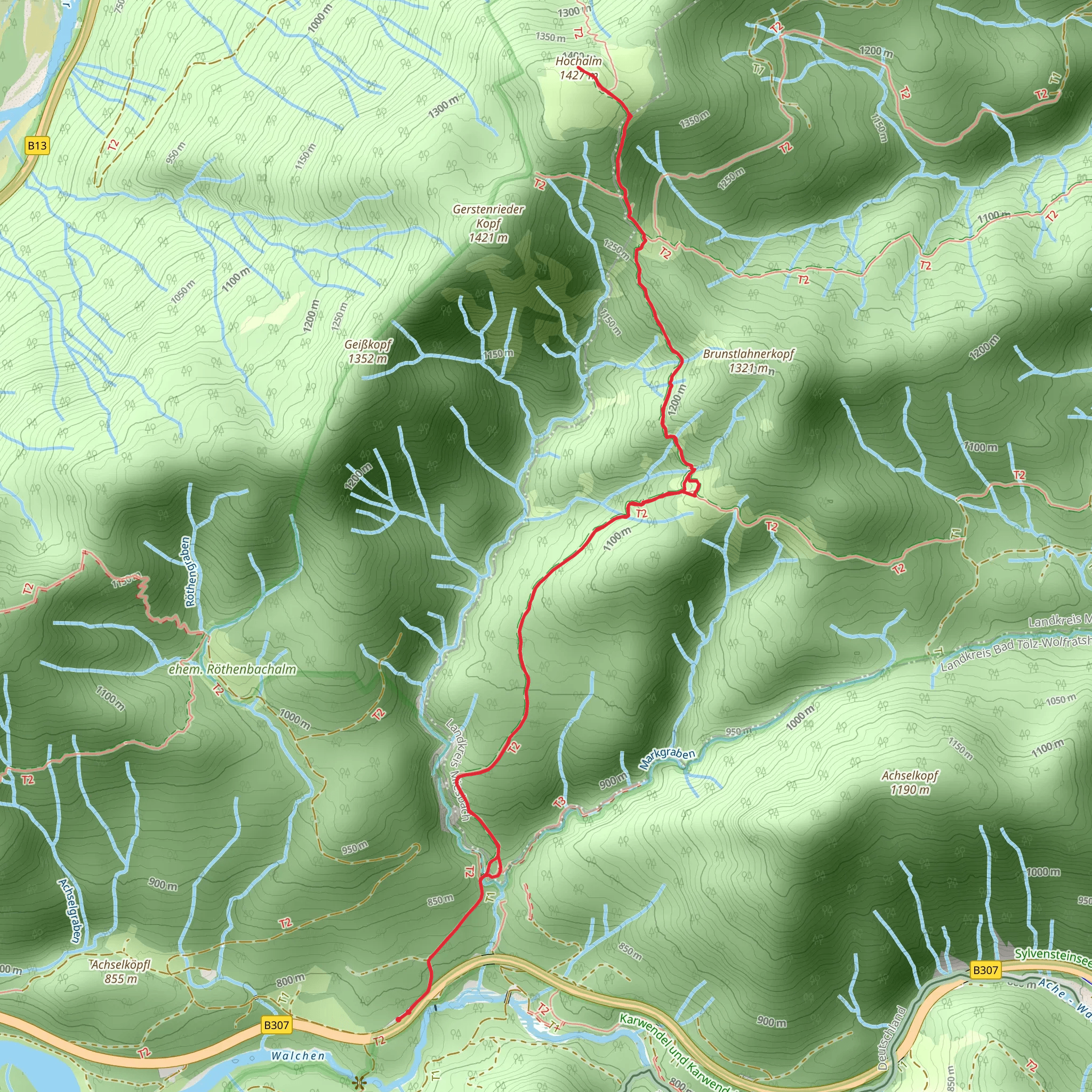 Hochalm mobile static map