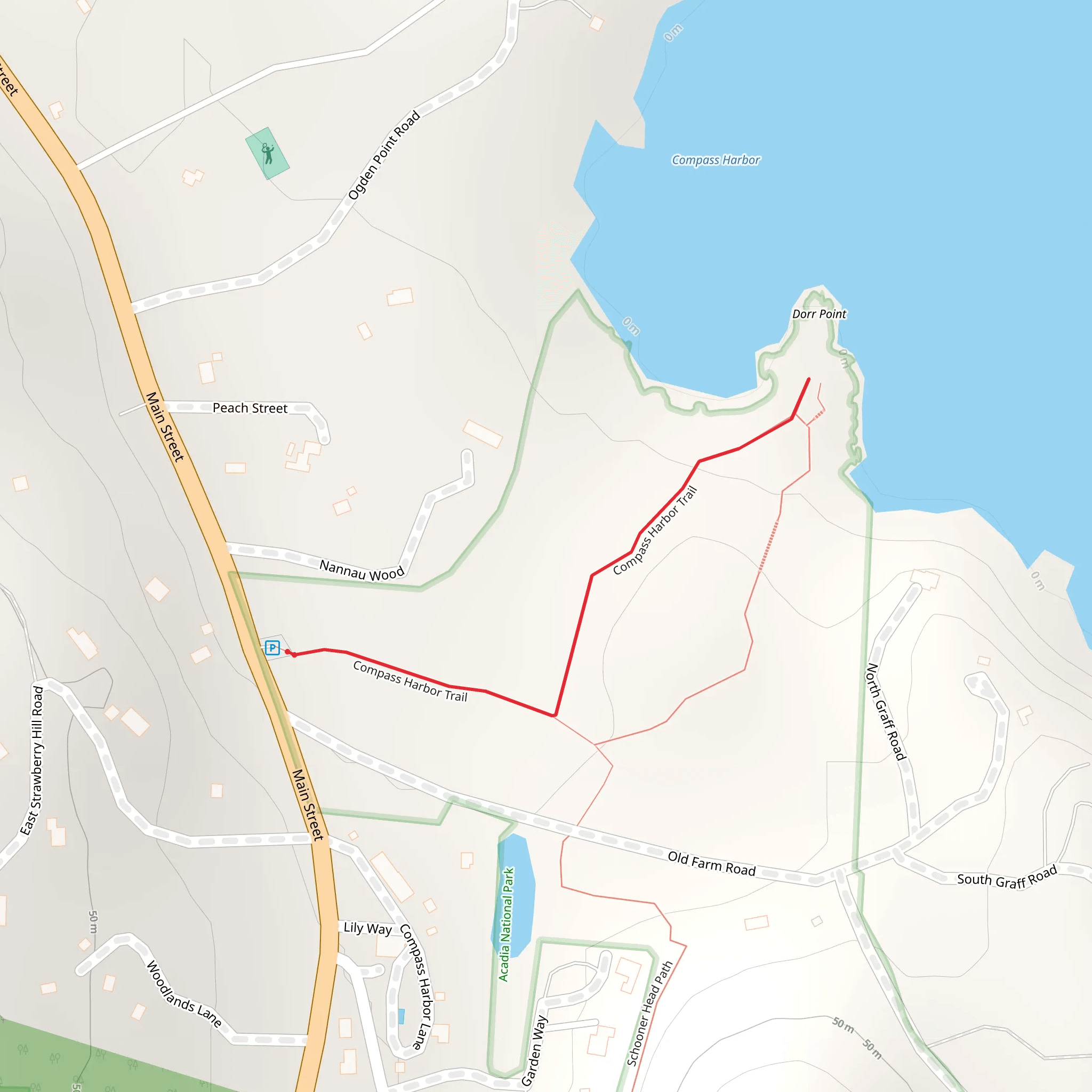 Compass Harbor View Trail mobile static map