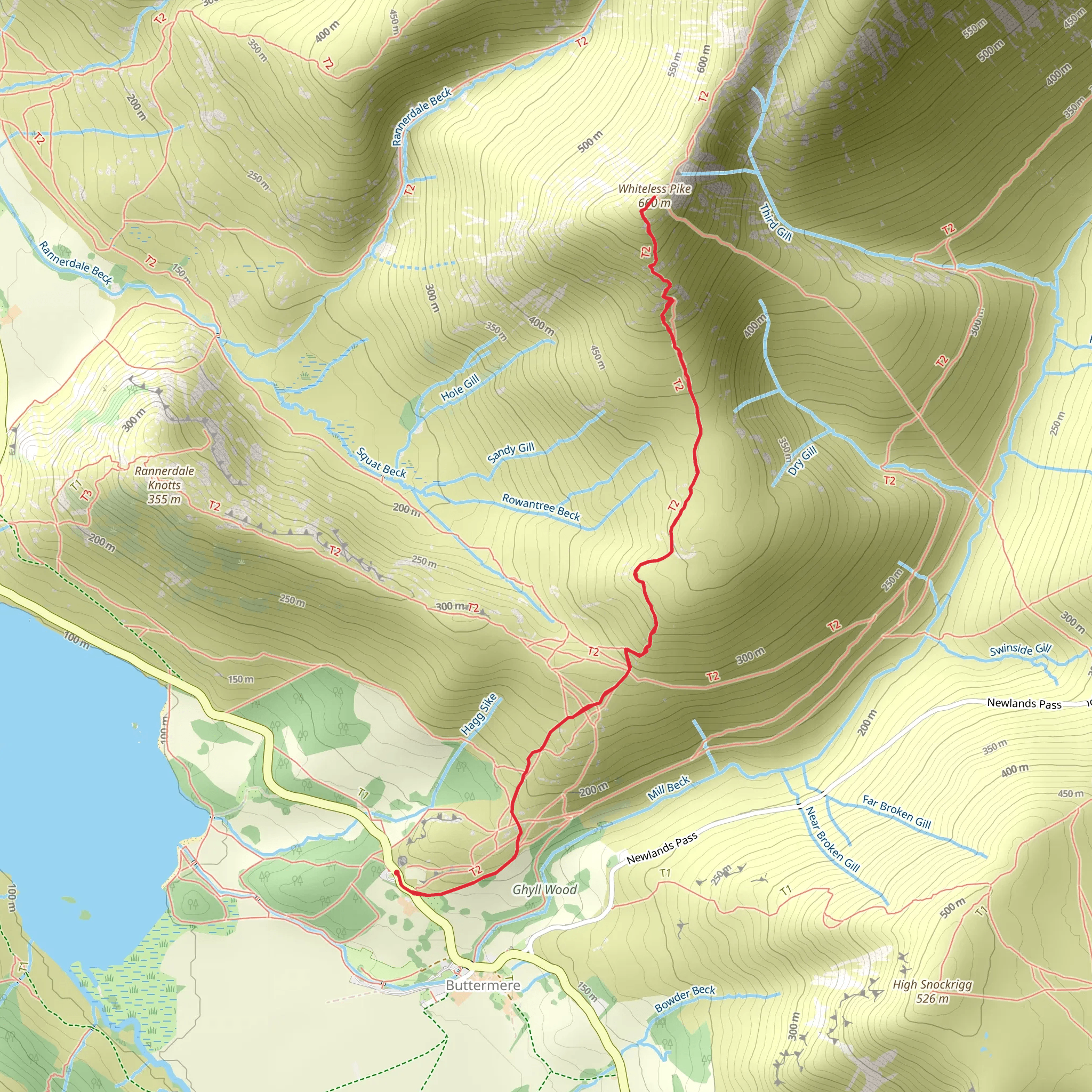 Whiteless Pike mobile static map