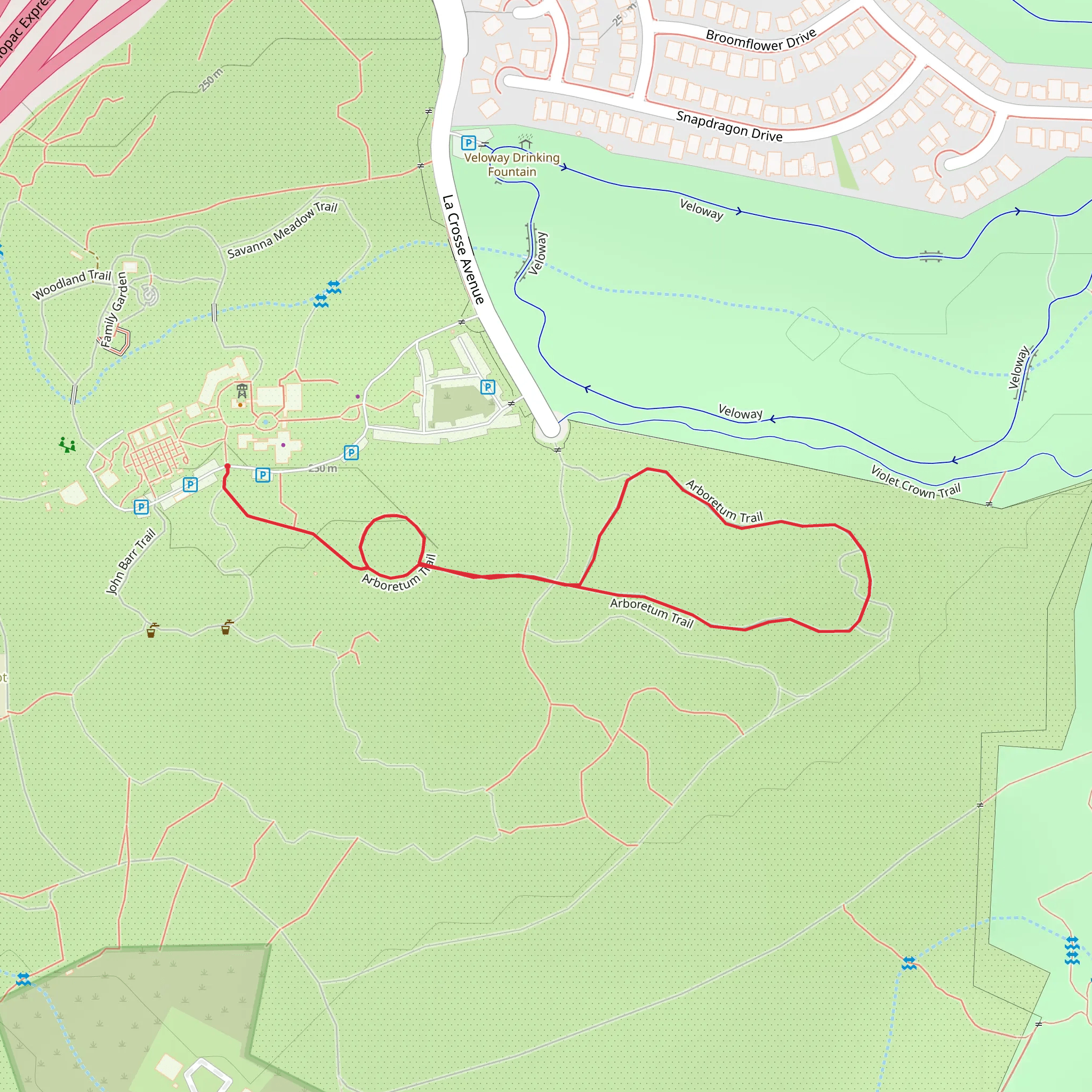 Arboretum Trail mobile static map