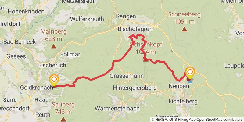 Fränkischer Gebirgsweg stage 12 Map
