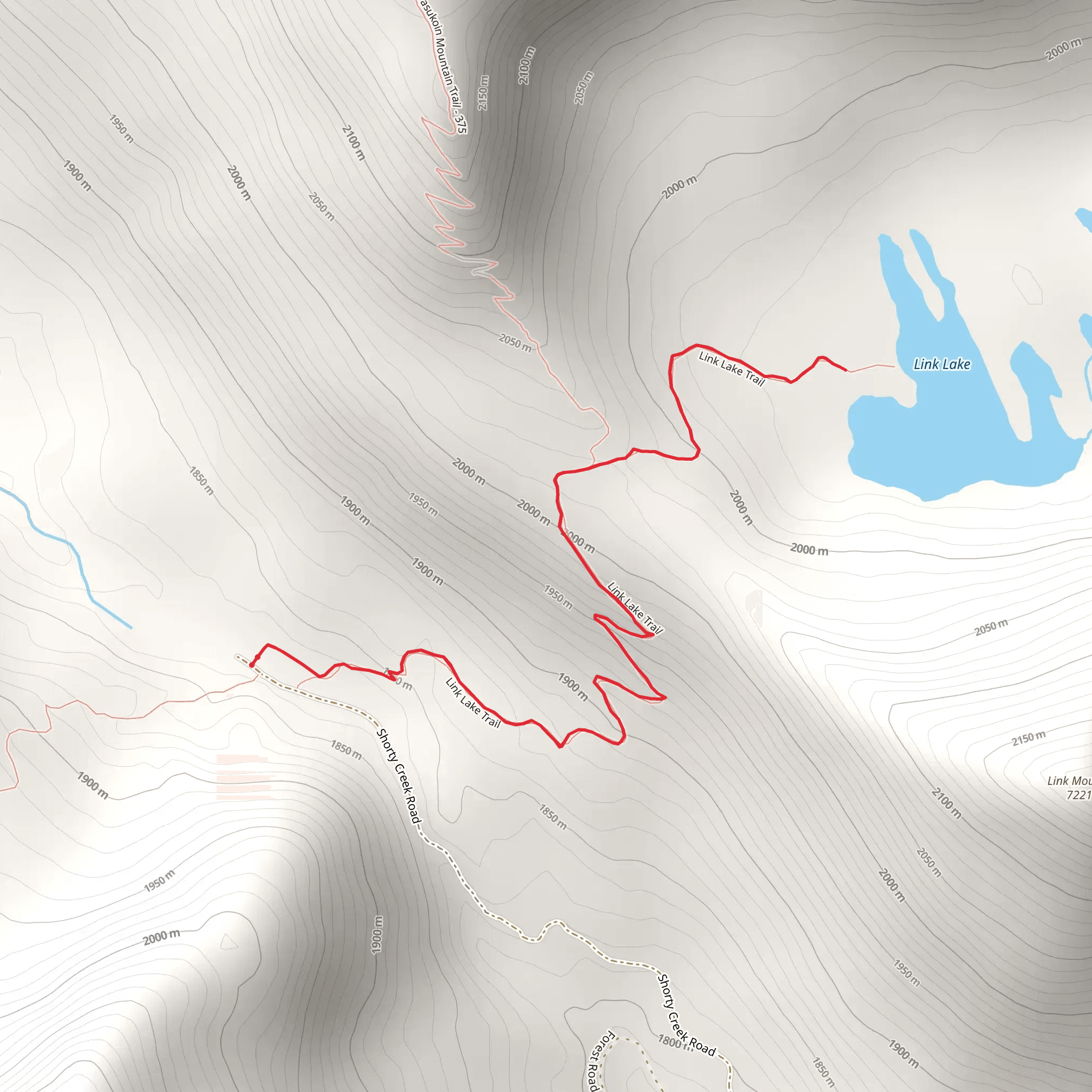 Link Lake Trail mobile static map