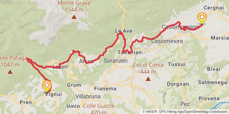 Camino Delle Dolomiti stage 4 Map