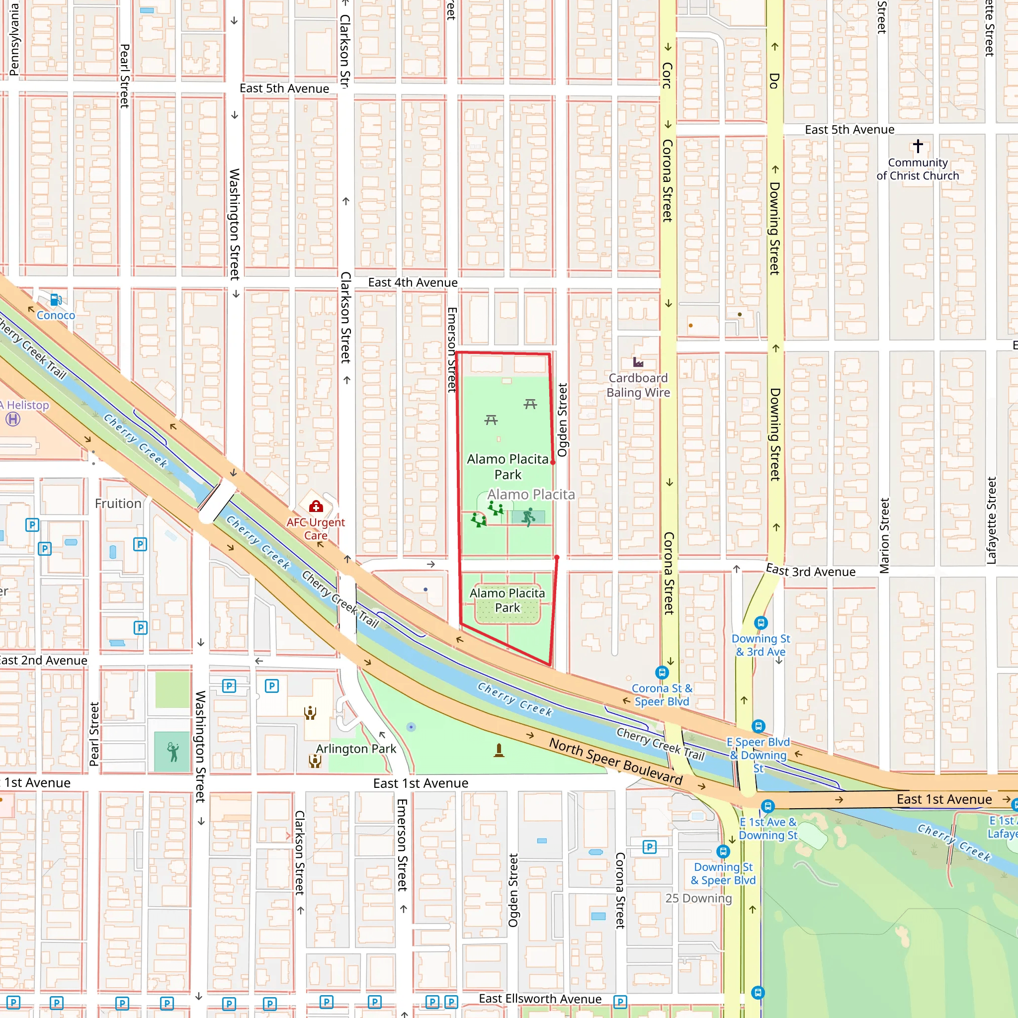 Alamo Placita Park Loop mobile static map