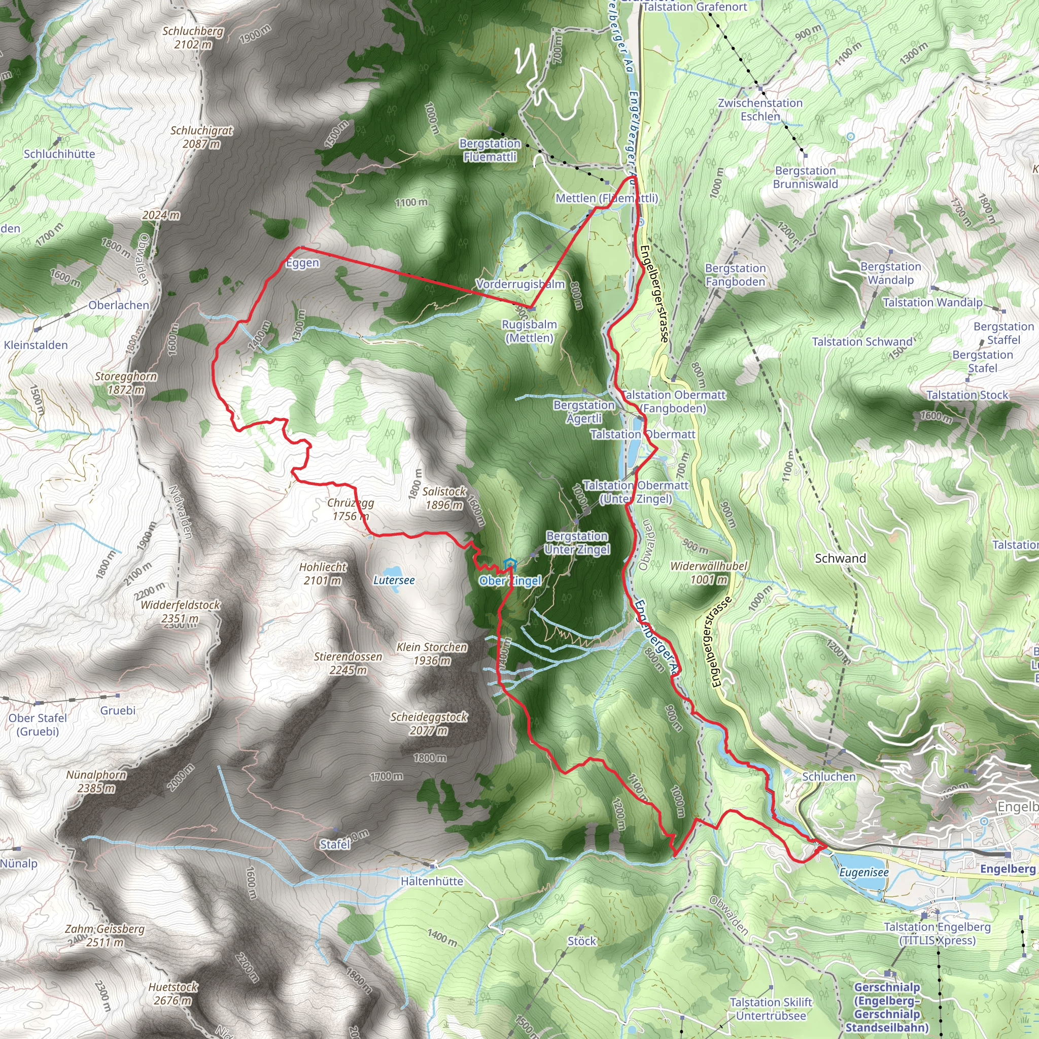 Aa Gorge Trail - Lutersee-Engelberg mobile static map