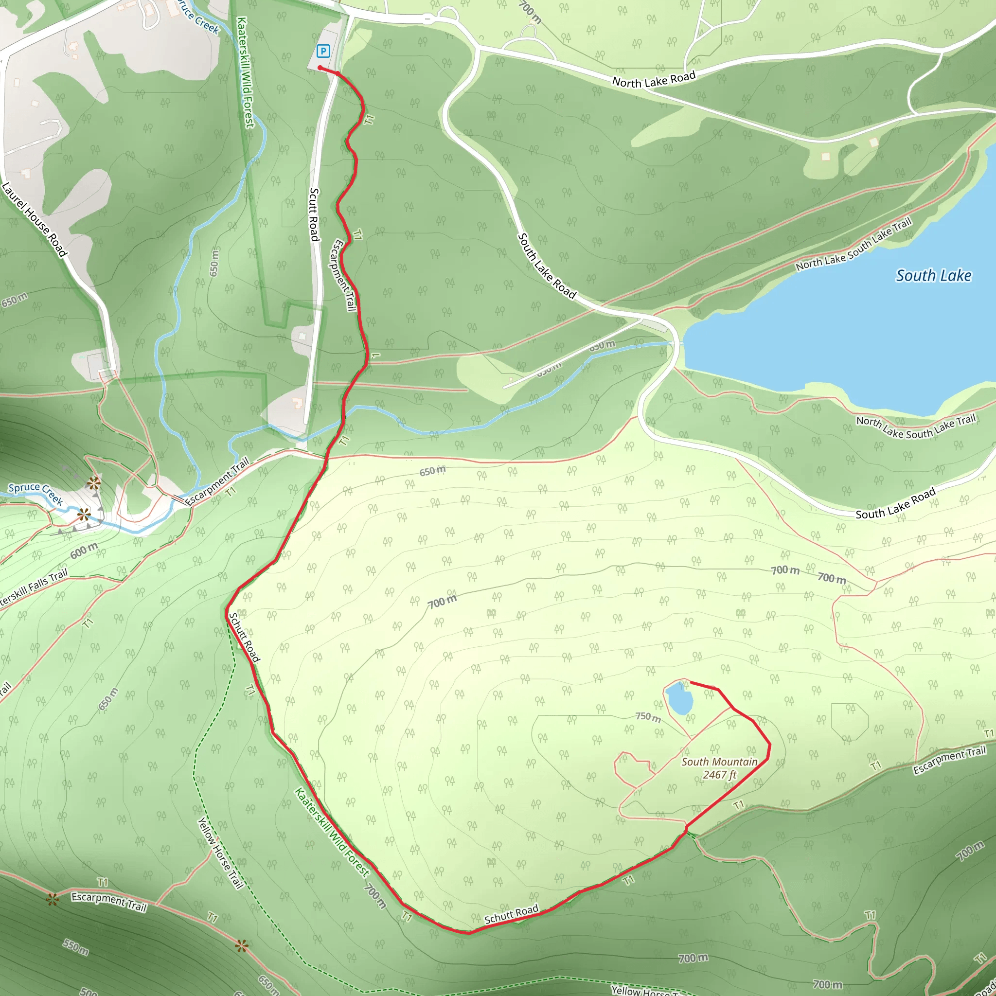 South Mountain via Escarpment Trail mobile static map