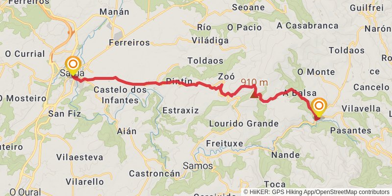 Camino Aragones stage 35 Map