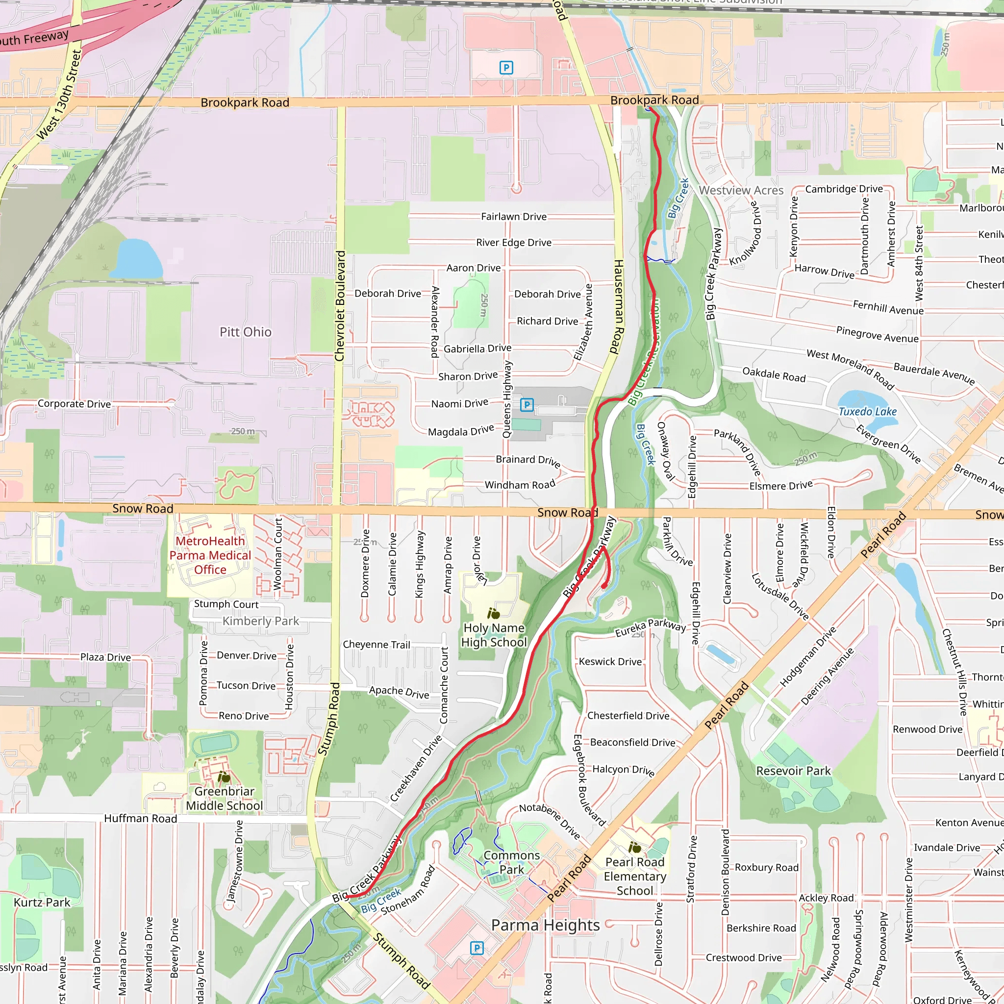 Big Creek Walk mobile static map