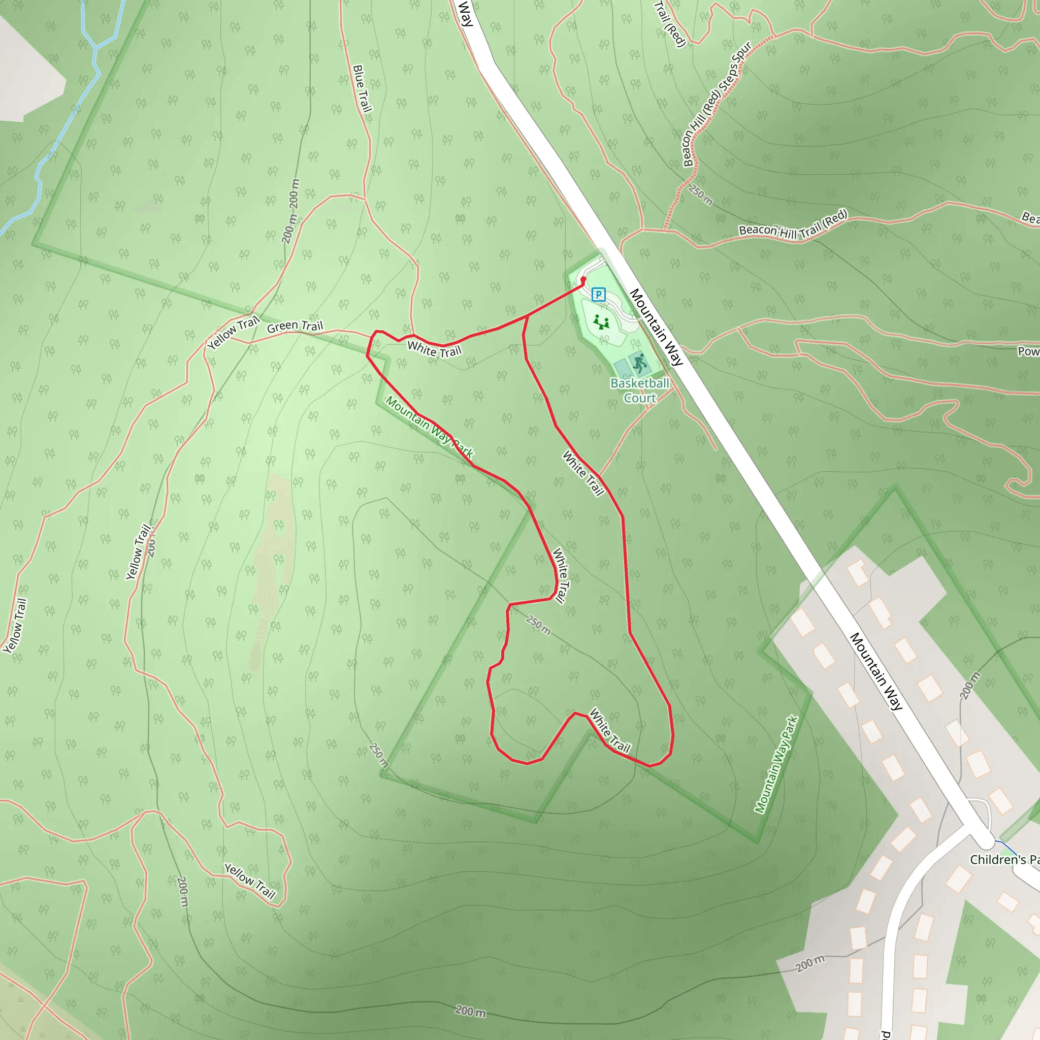 White Loop Trail mobile static map