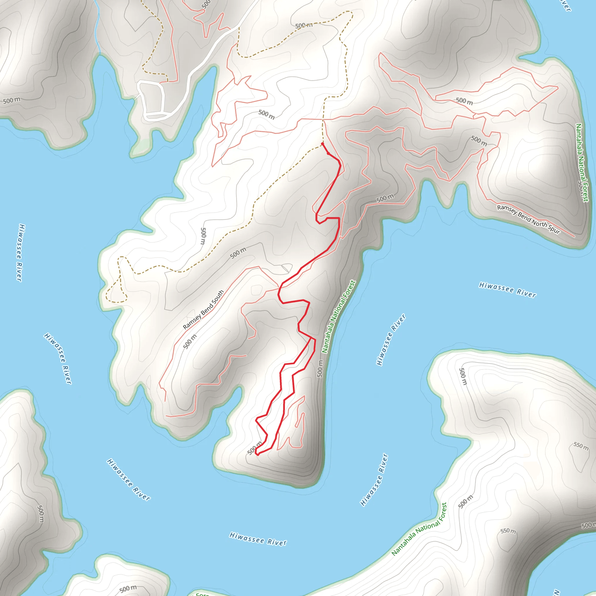 Ramsey Bend South Alternate Trail mobile static map