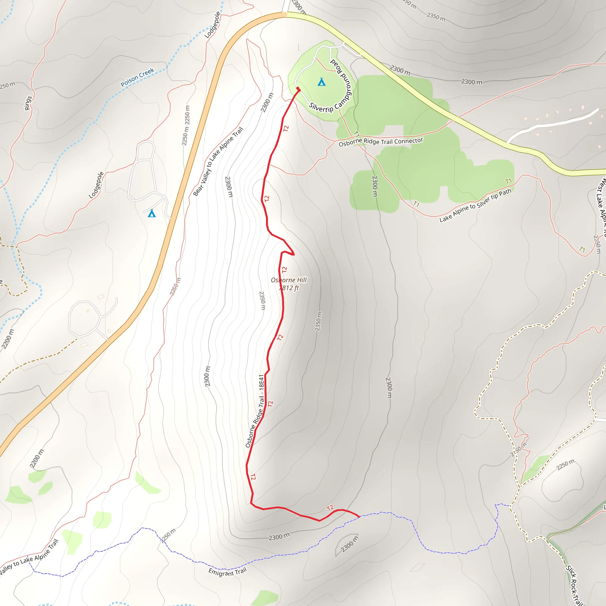 Osborne Crest Trail mobile static map