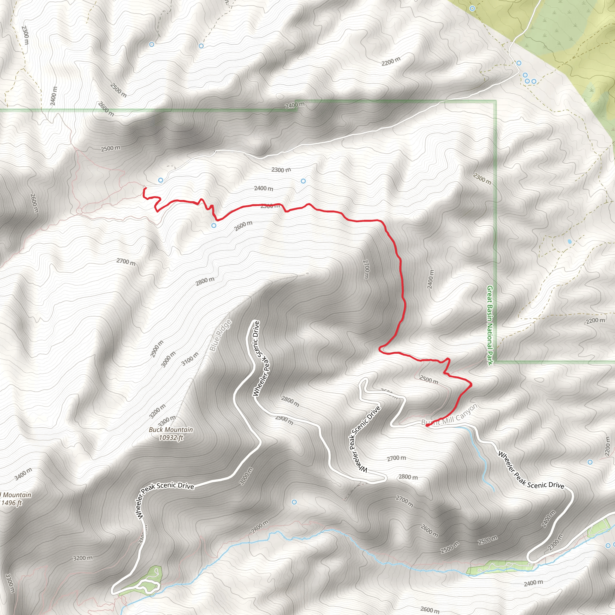 Osceola Ditch Trail mobile static map