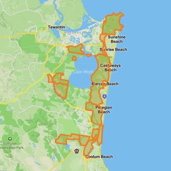Noosa National Park mobile static map