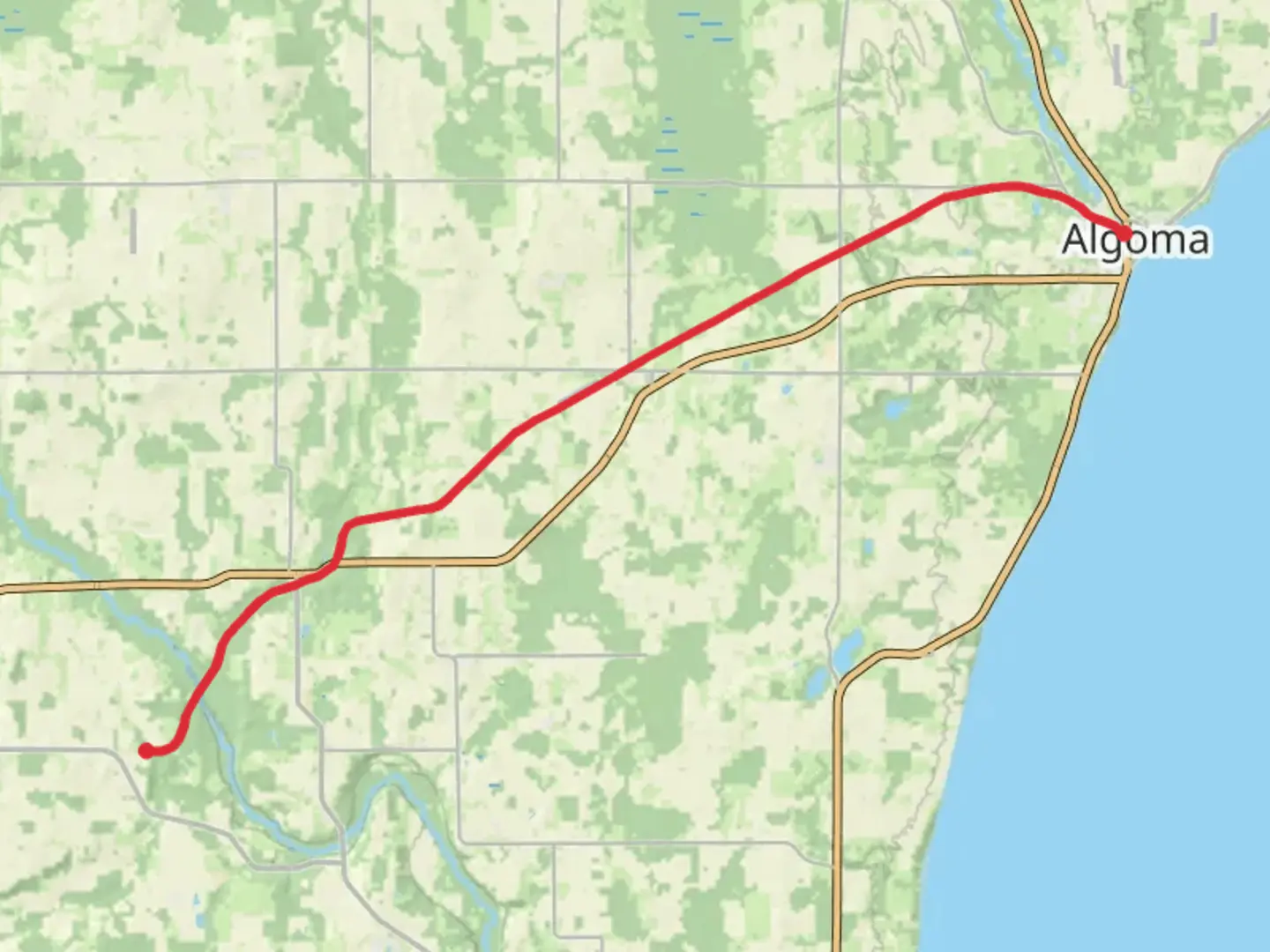 An image depicting the trail Ahnapee State Trail and its surrounding area.