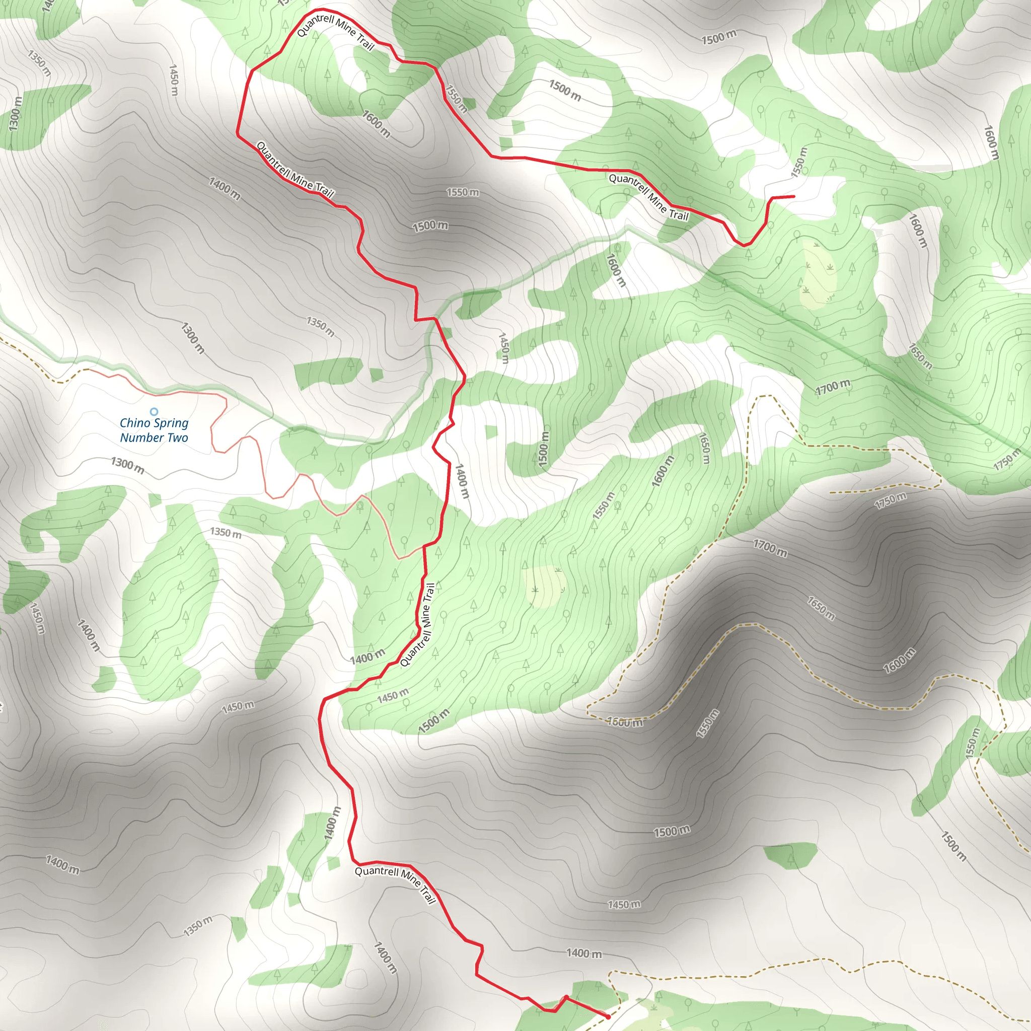 Quantrell Mine Trail mobile static map