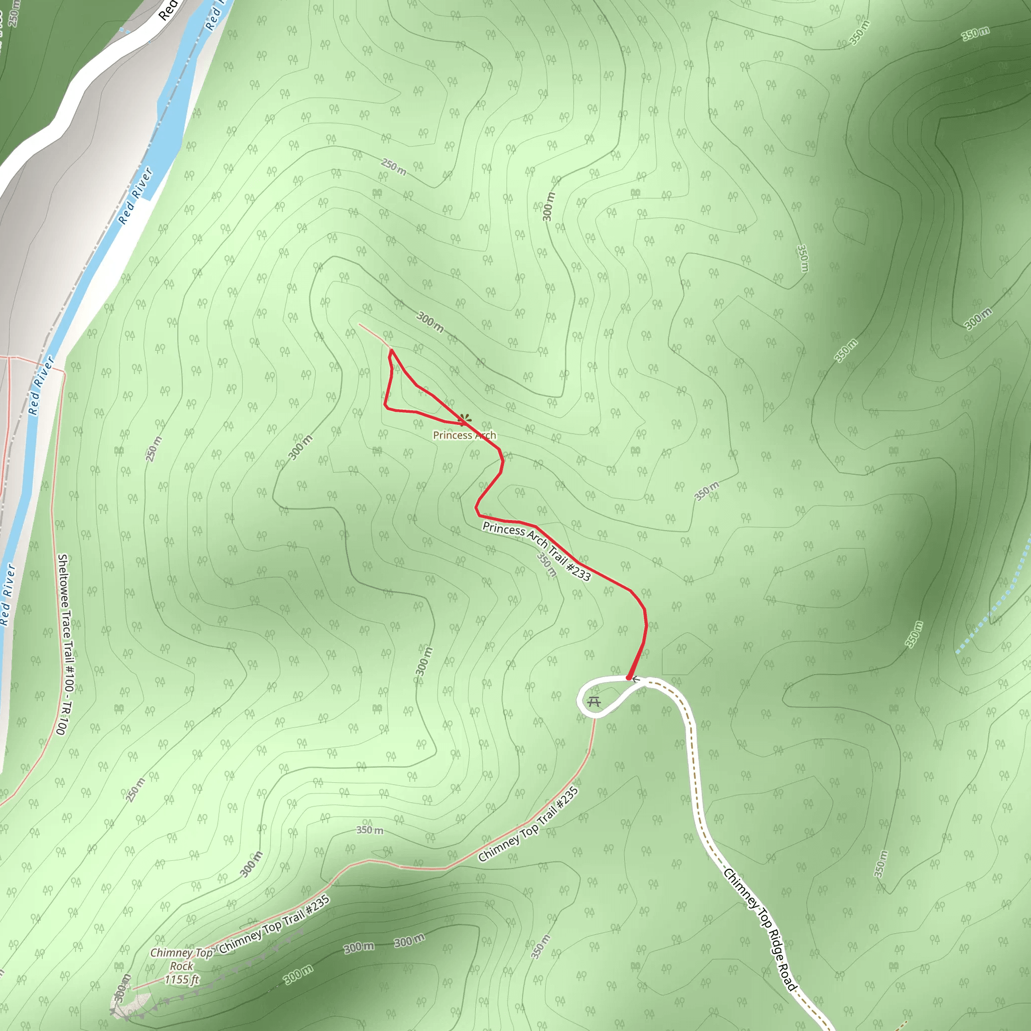 Princess Arch Trail mobile static map