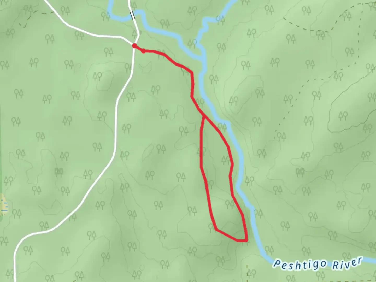 An image depicting the trail Michigan Rapids Trail and its surrounding area.