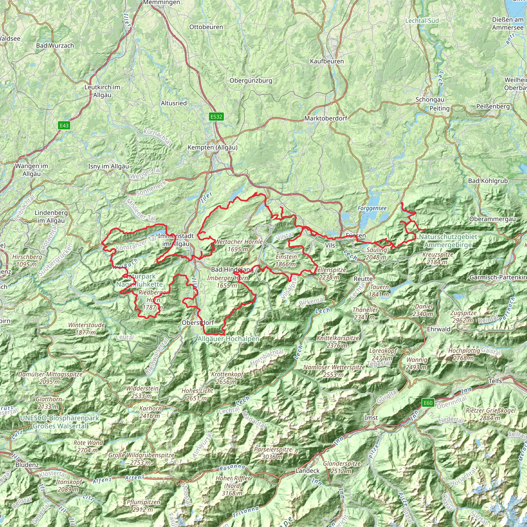 Himmelsstürmer-Route mobile static map