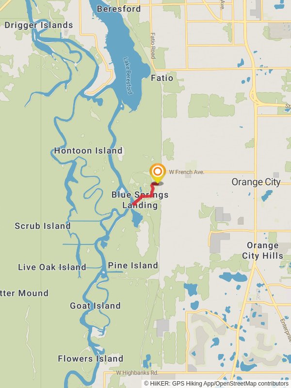 Blue Springs Run mobile static map