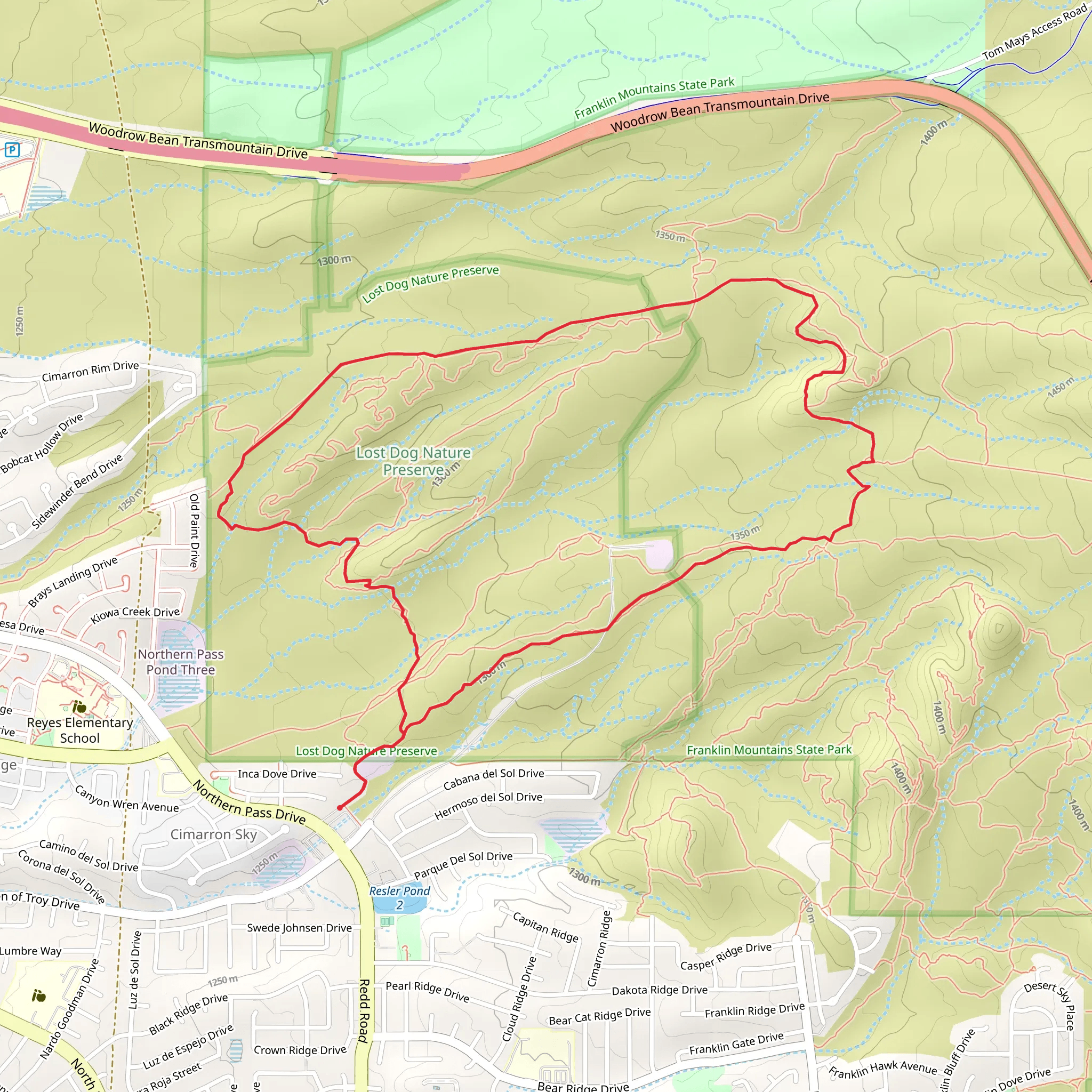 Lechuguilla Loop Trail mobile static map
