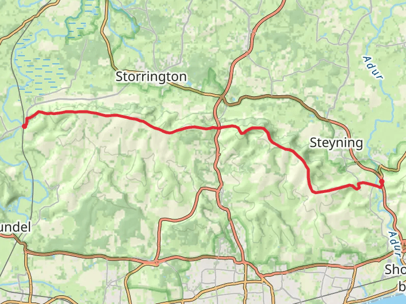 Amberley to Botolphs Walk mobile static map