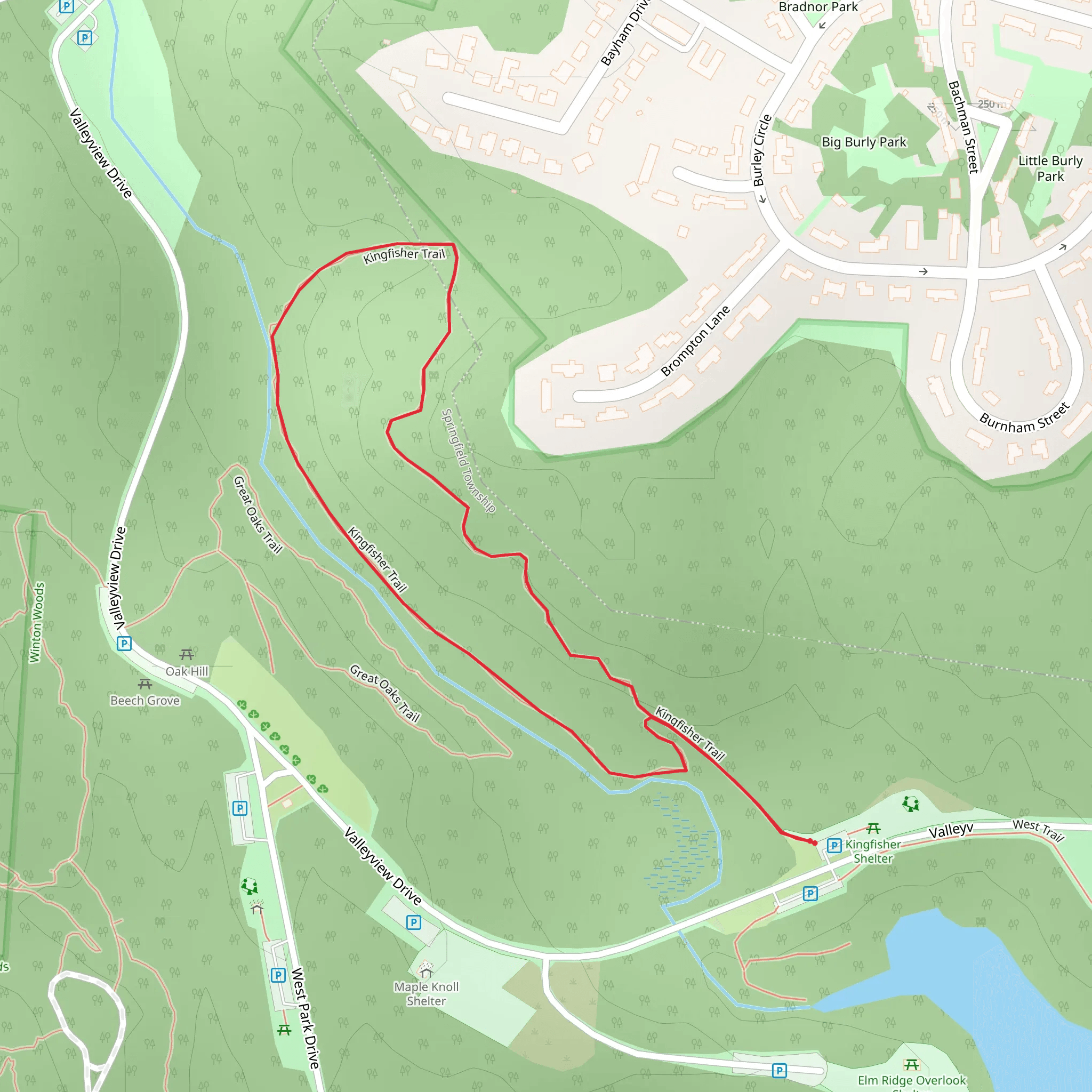 Kingfisher Loop Trail mobile static map