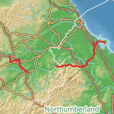 St Cuthbert’s Way 7-Day Moderate Tour (Hillwalk Tours) mobile static map