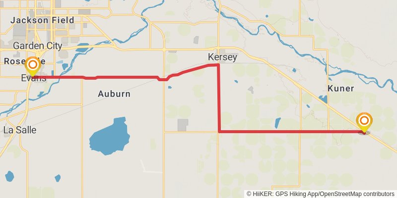 American Discovery Trail North Route stage 215 Map
