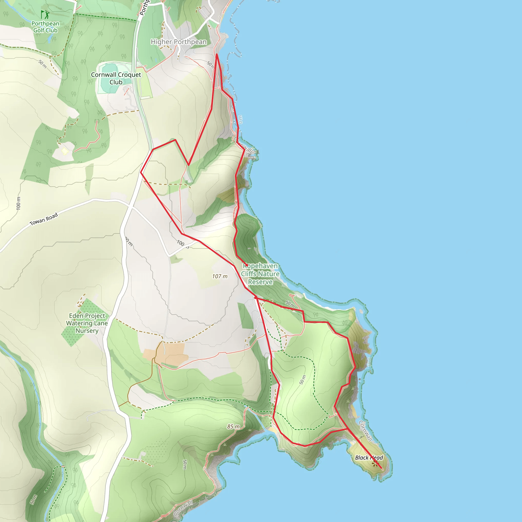 Black Head and Castle Gotha Walk mobile static map