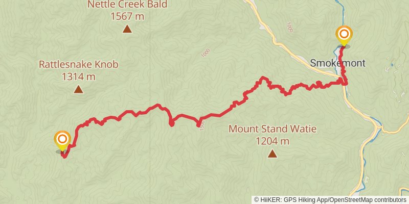 Benton Mackaye Trail stage 27 Map